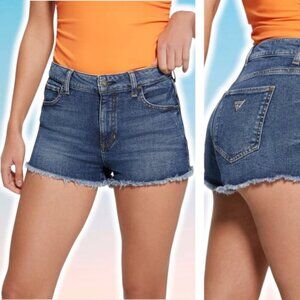 GUESS Vintage-Inspired Denim Mom Shorts Sz 25